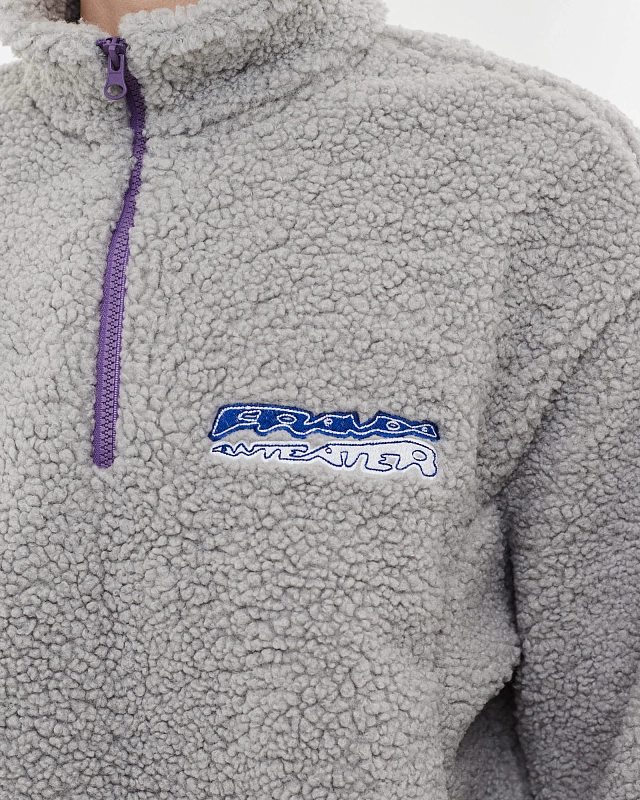 Толстовка Anteater x Pravda, артикул Pravda-Zip-SHERPA-Light-Grey
