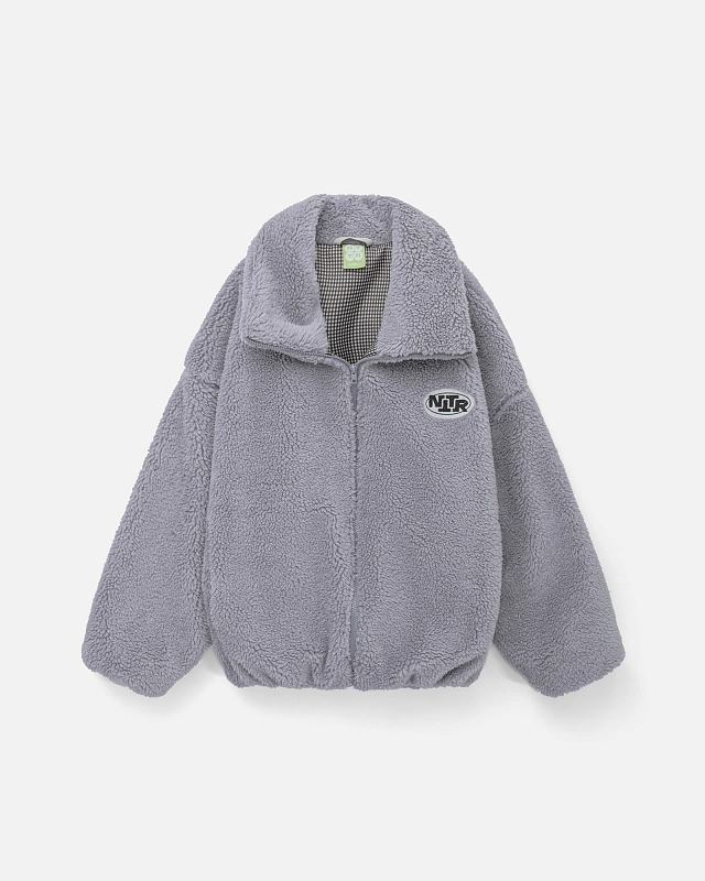 ‪୨୧‬ 　ぬい服オーダー Куртка NTTR Sherpa, артикул nttr-Coachjkt-Sherpa-Grey в магазине